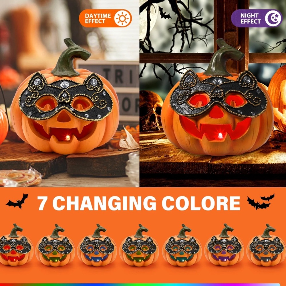 Halloween Pumpkin Decorations, Light up Halloween Indoor Decor